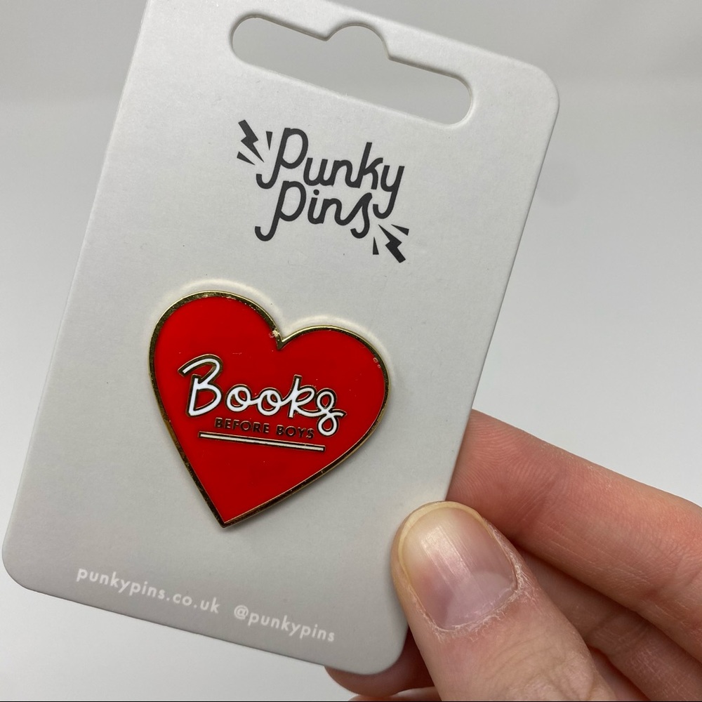 NEW! “Books Before Boys” Enamel Pin
